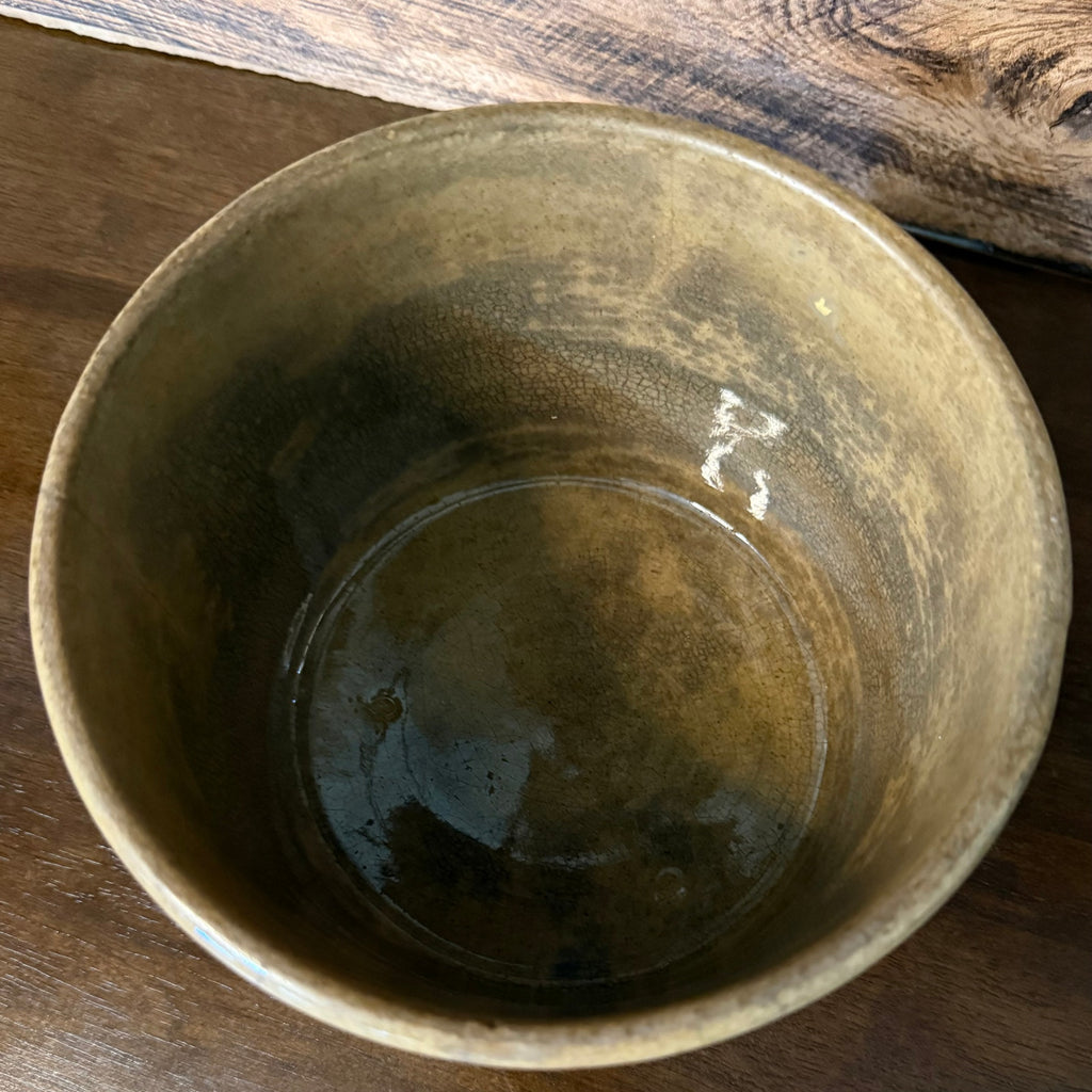 Yelloware Banded Butter Crock - see pictures
