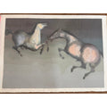 Limited-edition serigraph titled "Wild Horses" by Romanian-Israeli artist Edwin Salomon