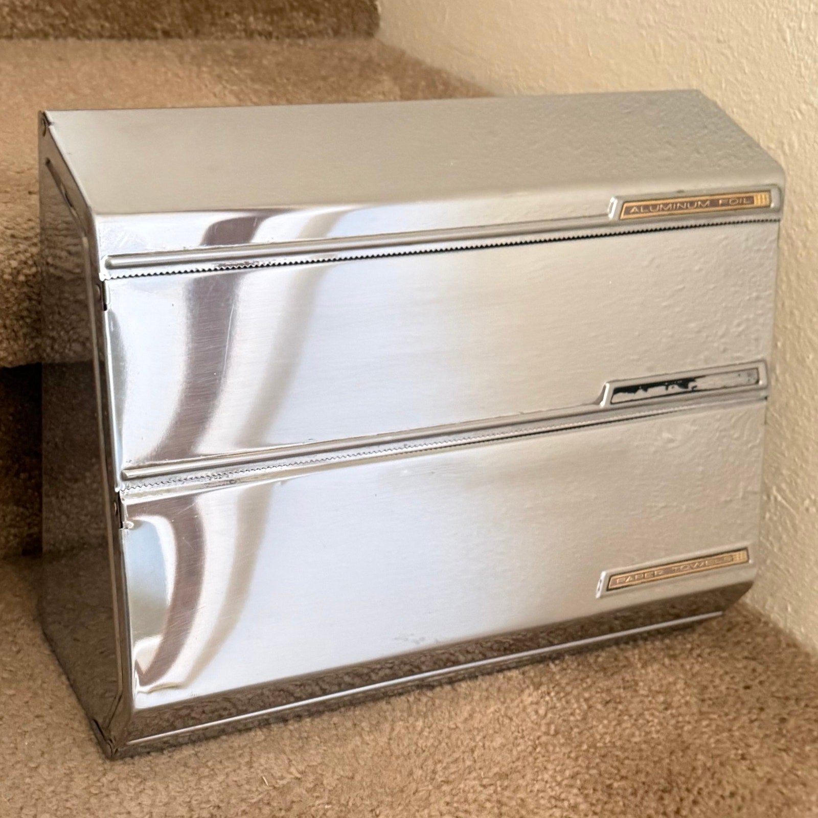 vintage 1950s Lincoln BeautyWare Chrome Kitchen Wall-Mount Organizer