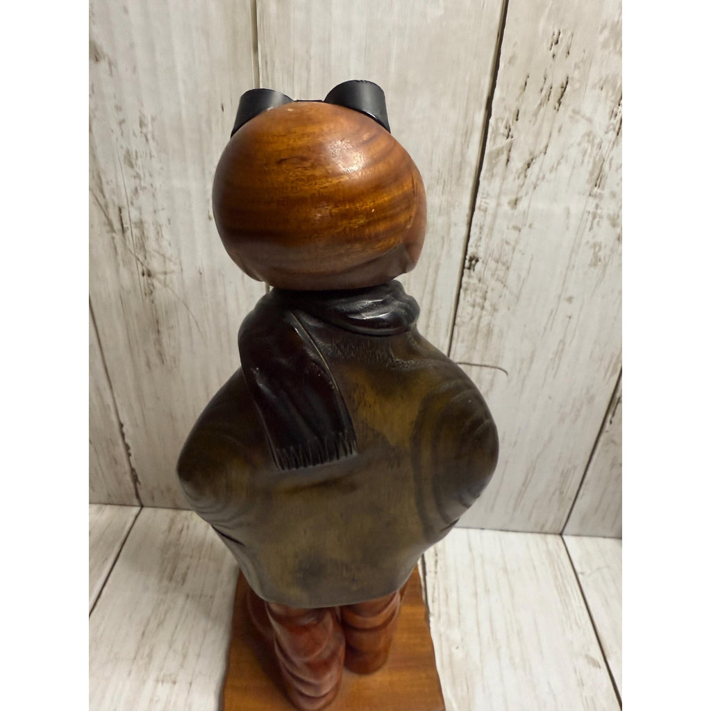 Hand Carved Wooden Pilot 11 inches