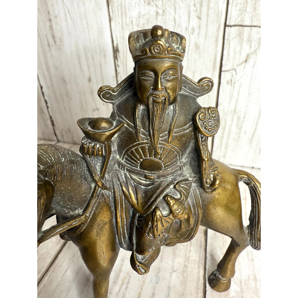 Small Bronze God of Fortune on Horseback