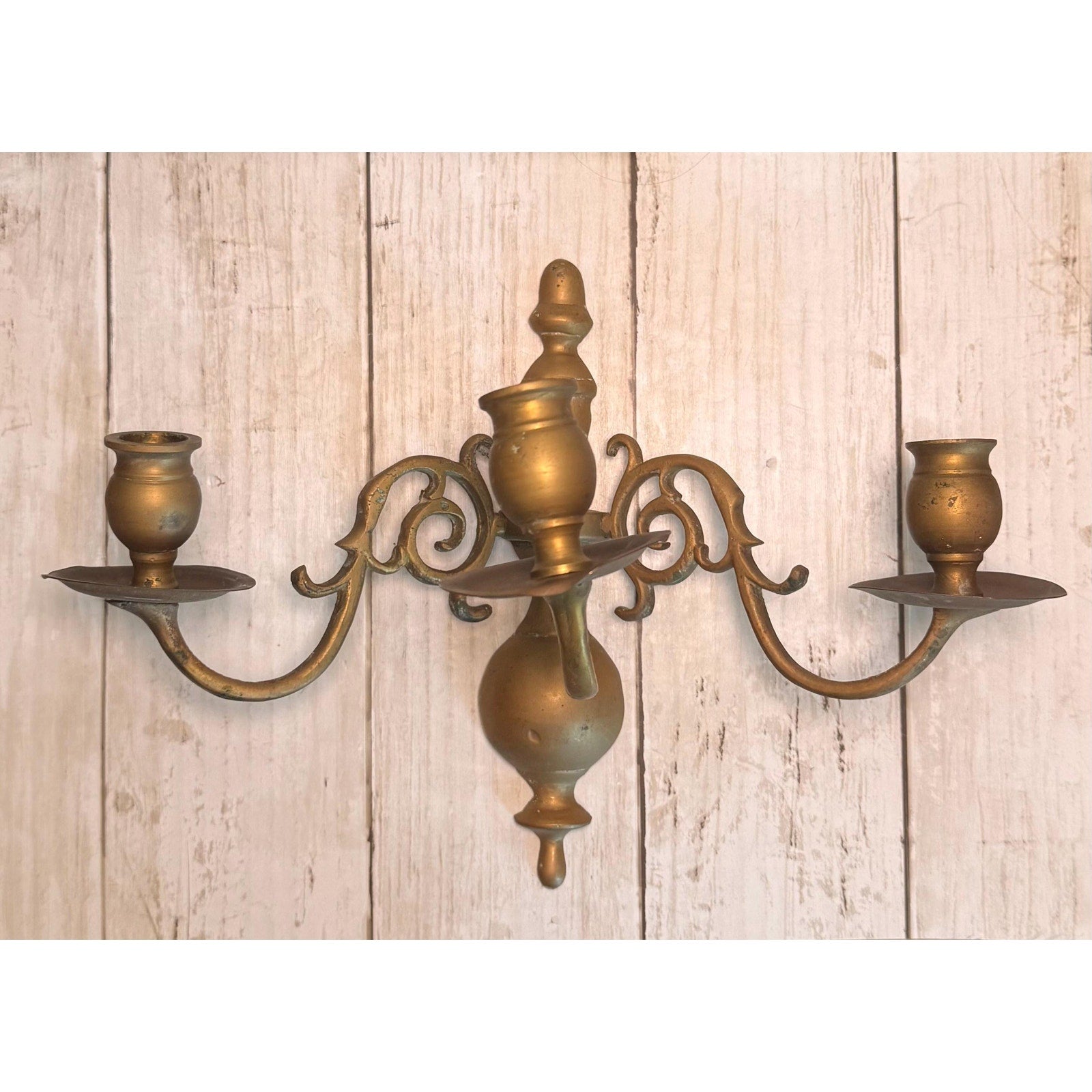 Triple Arm Brass Wall Sconce