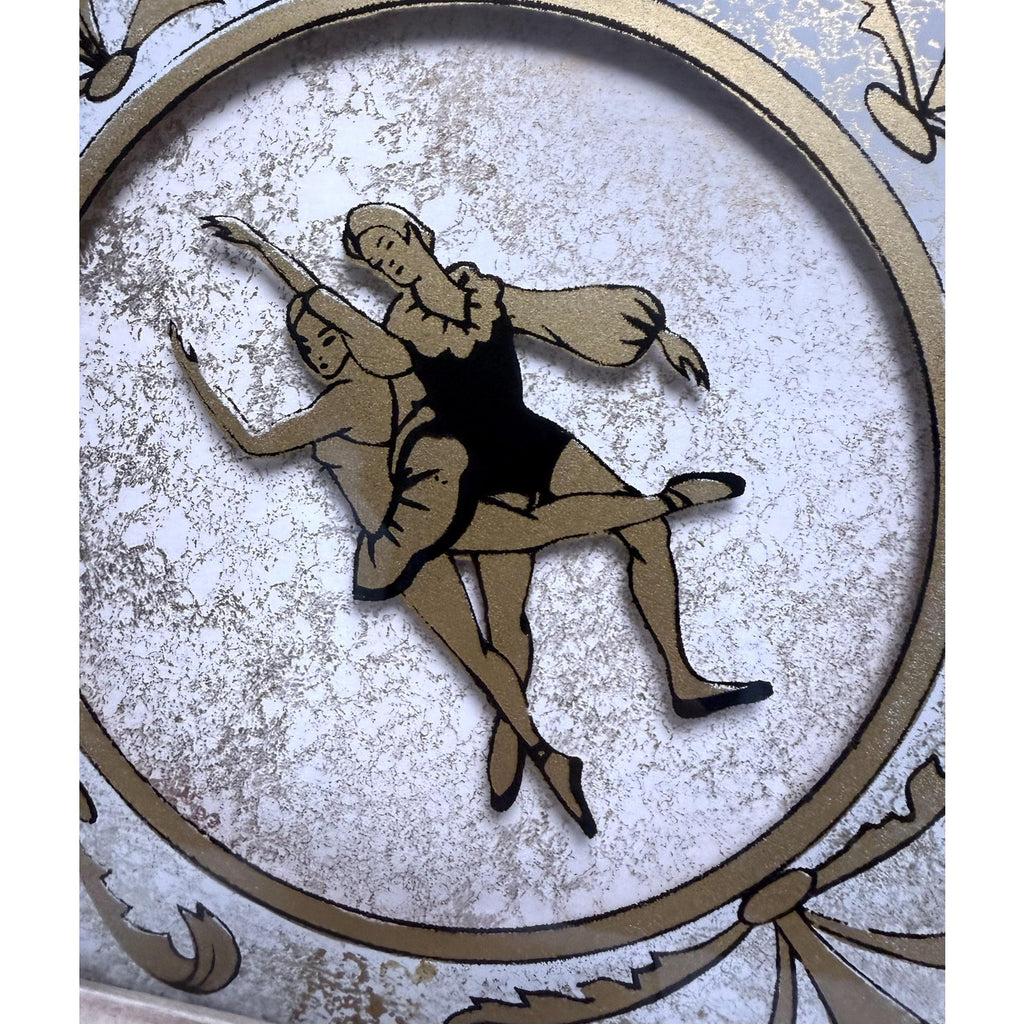 Reverse Glass Painting of Dancing Couple