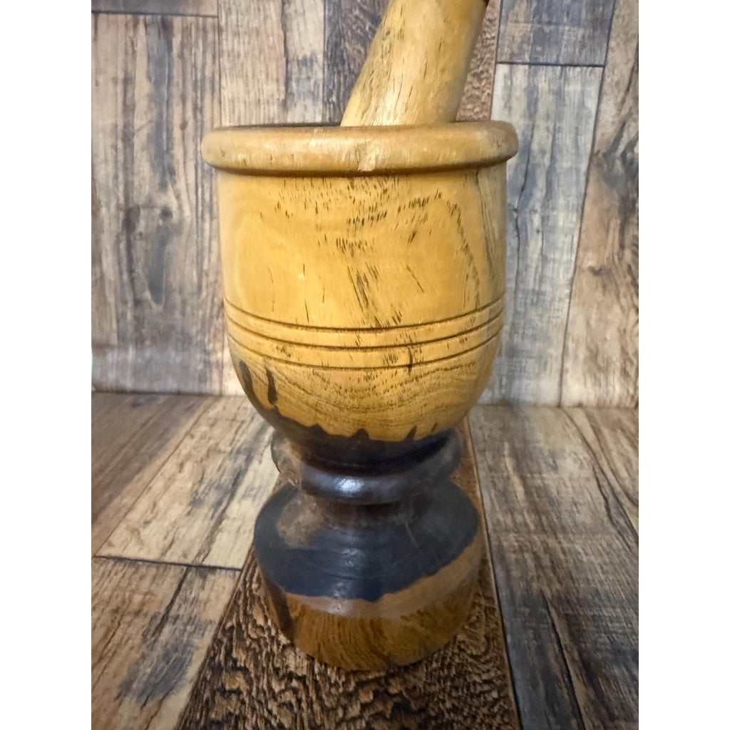 Turned Wood Mortar and Pestal