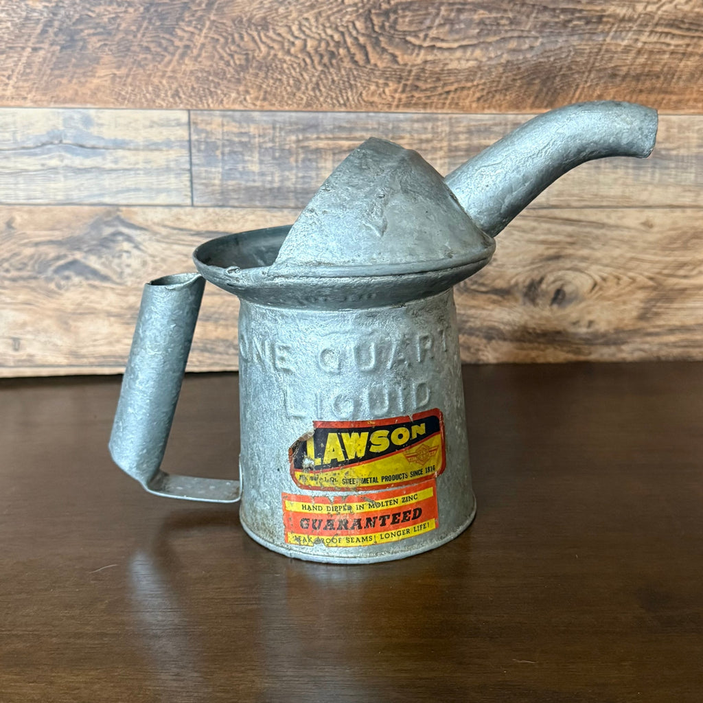 Lawson Cinti 1 Quart Galvanized Liquid Oil Gas Can W/spout Type Q-10