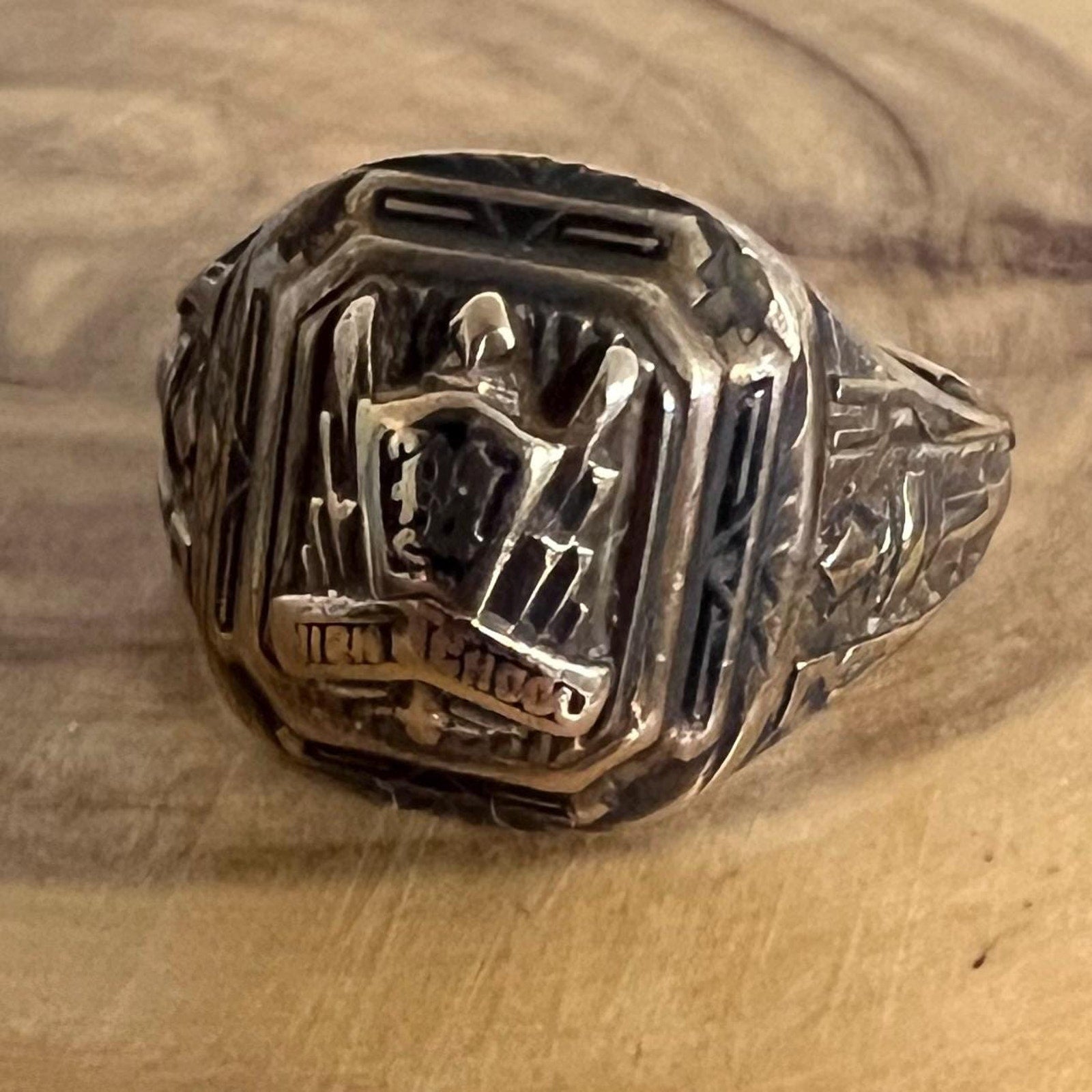 1934 Herff Jones 10k and Sterling Class Ring Size 7.5