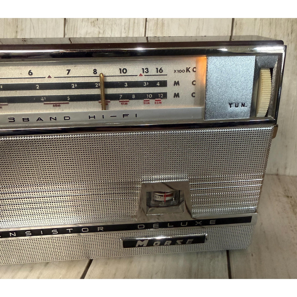 Morse Transistor Radio with Leather Case