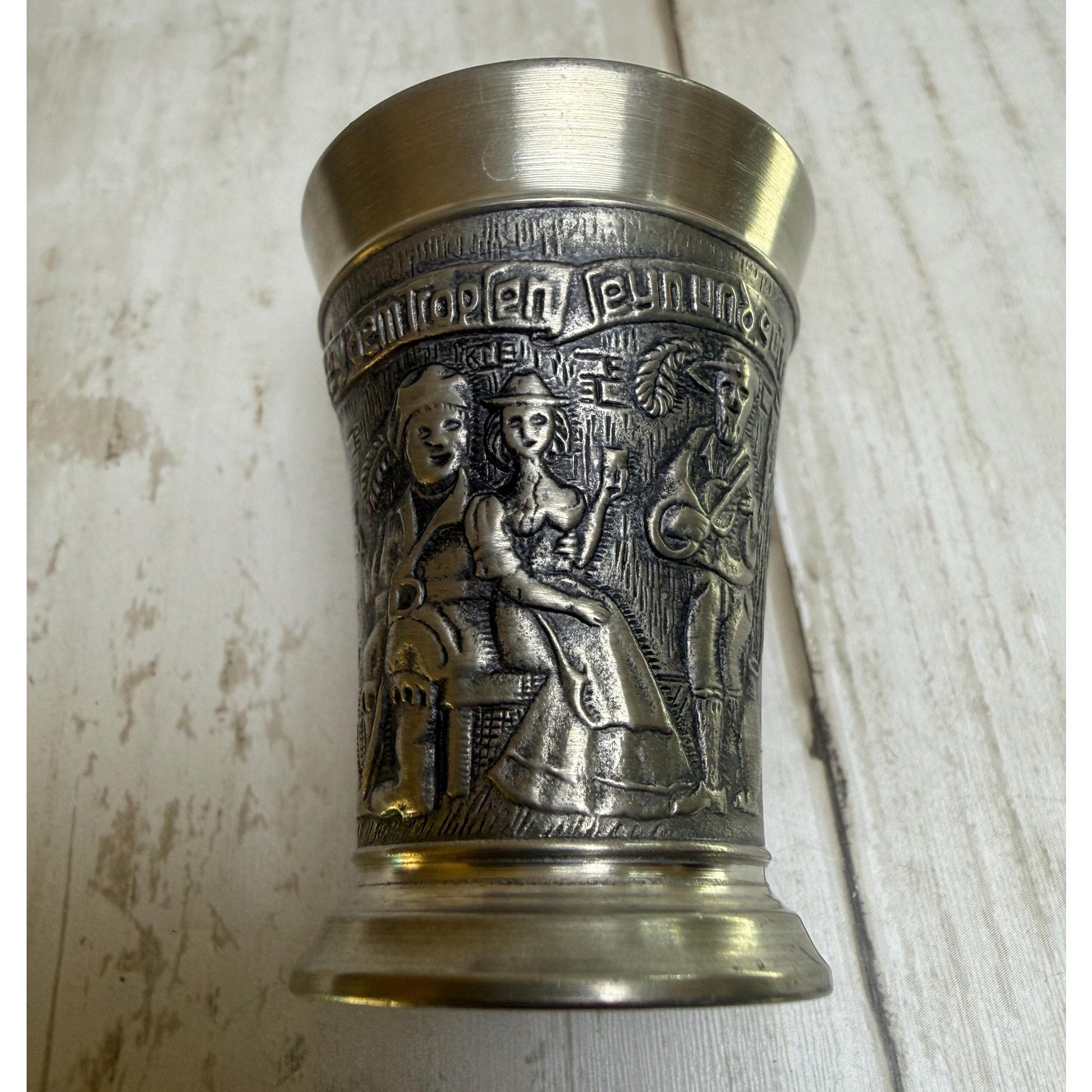 Set of 3 German Pewter Cups - Grenningloh and Zinn Becker
