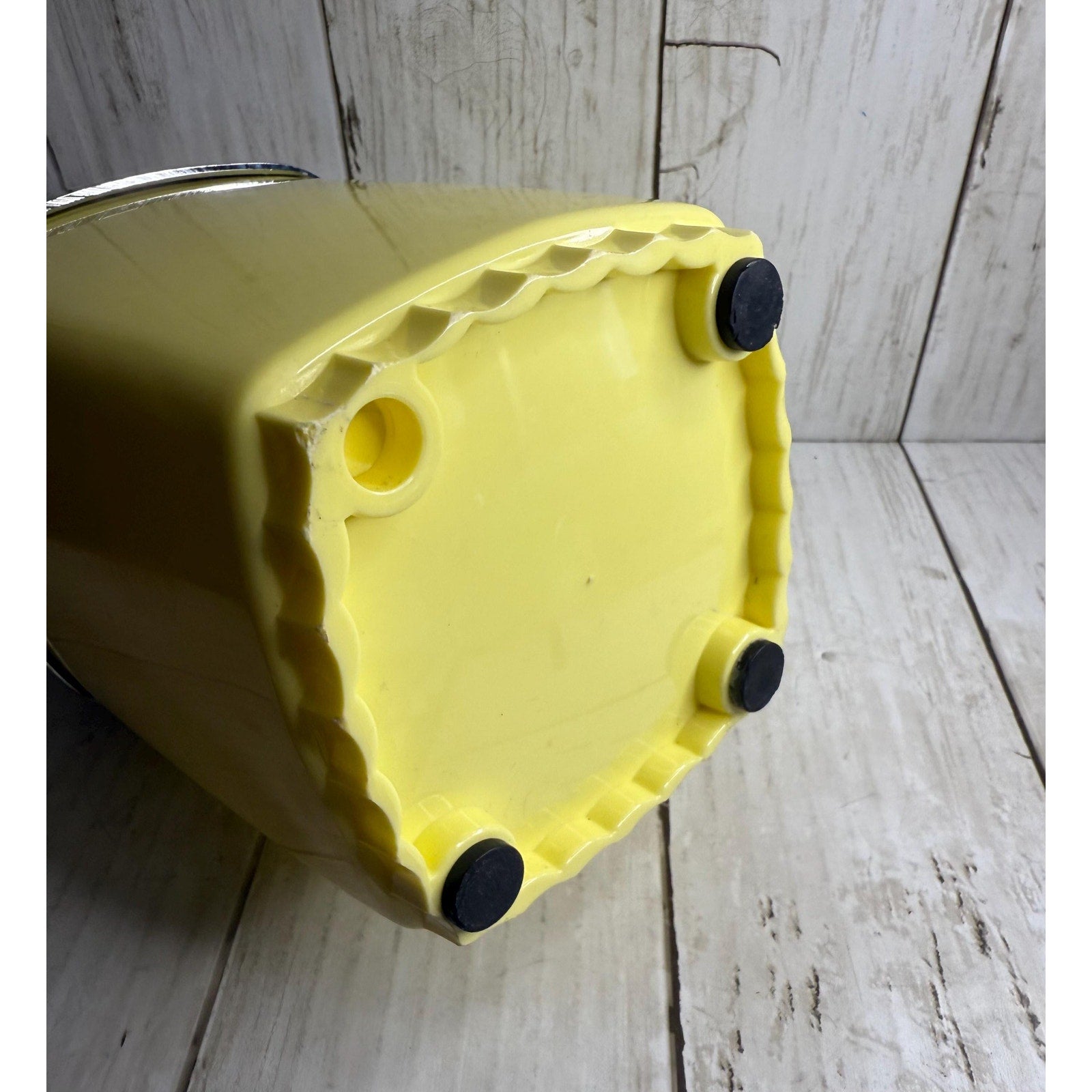 Yellow and White Manual Ice Crusher