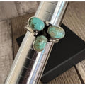 Navajo Silver and Turquoise 3 Stone Trifecta Ring