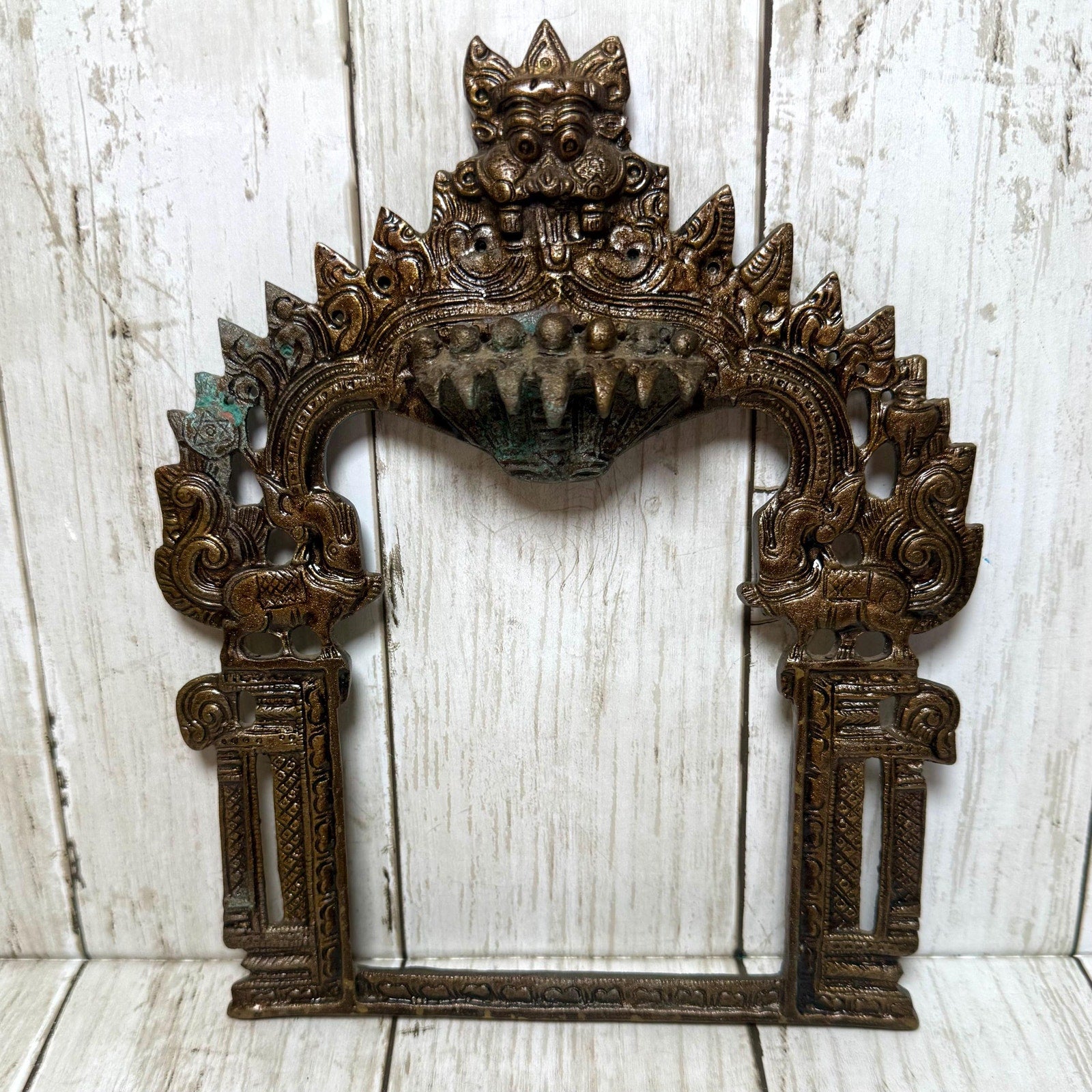 Kirtimukha Prabhavali Brass Wall Hanging