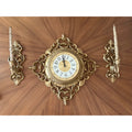 Burwood New Haven - 1963 MCMLXIII 264 - Gold Wall Clock and Sconces