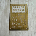 1961 Shaker Festival Old Chatham NY Car Show Dashboard Plaque