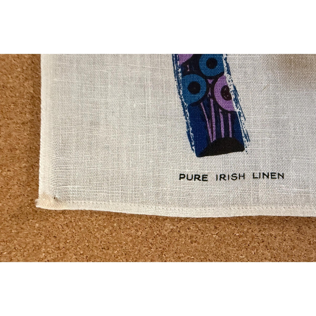 Original Belinda Lyon Bull OXFAM Irish Linen Tea Towel Unused Vintage 1970’s Funky Retro Wall Art Hanging
