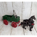 Stanley Horse Drawn Farm Hay Work Cast Wagon w/Driver Toy
