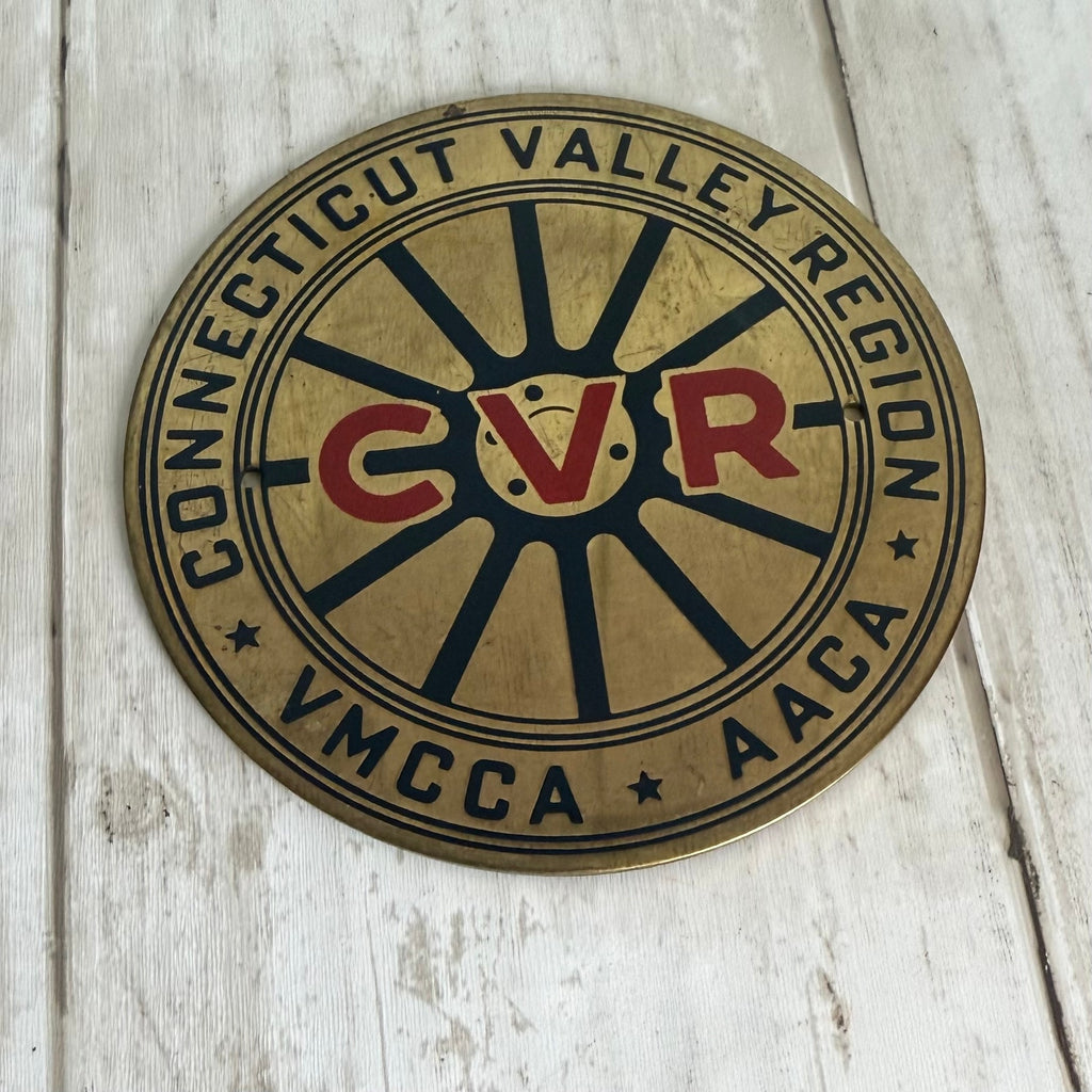 Vintage CVR Brass Car Club Grill Badge & Topper