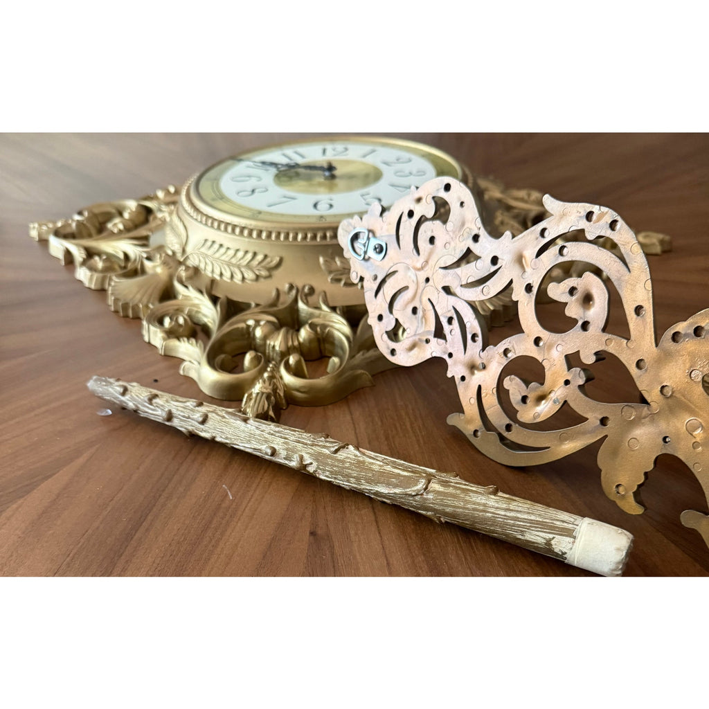 Burwood New Haven - 1963 MCMLXIII 264 - Gold Wall Clock and Sconces