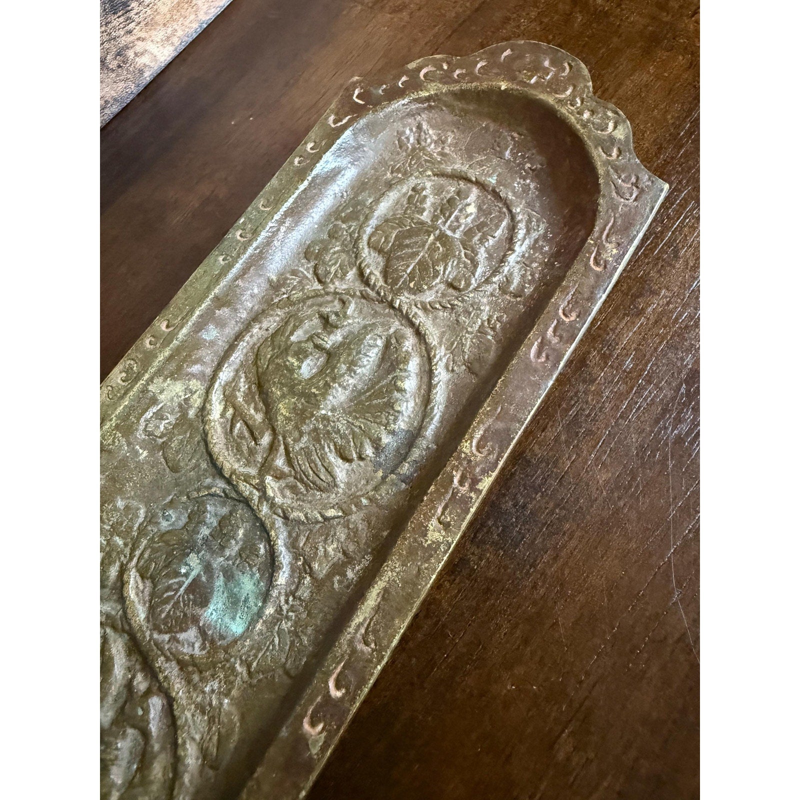 Pre War China Bronze Brush and Pen Tray