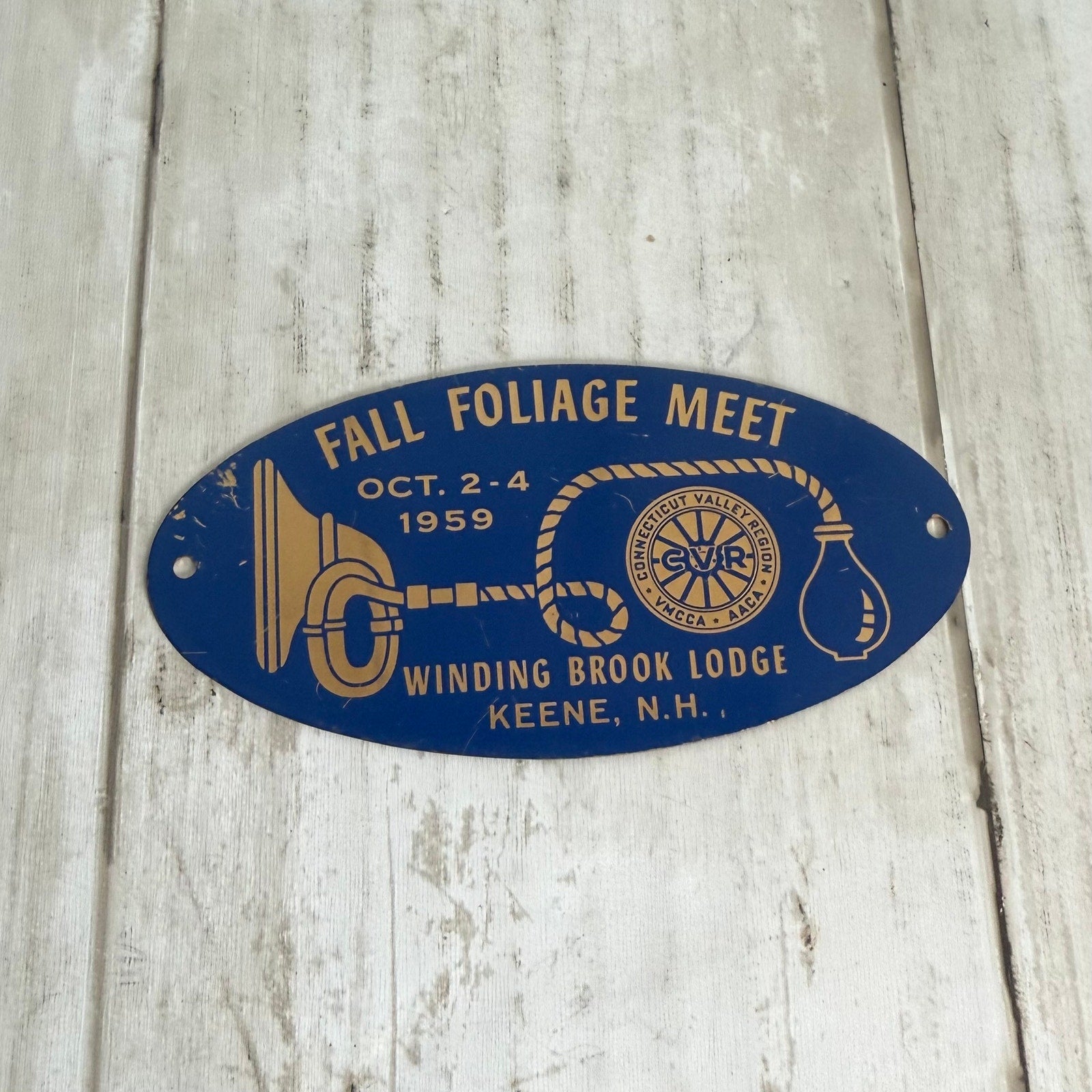 1959 Antique Automobile Club of America (AACA) Fall Foliage Meet Dash Plaque