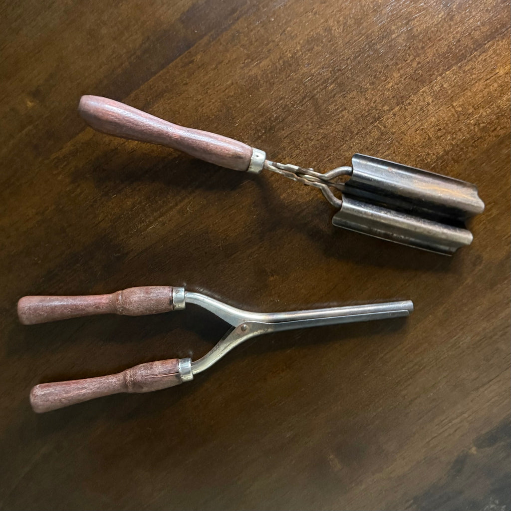 Antique Crimping Iron and Hair Curler