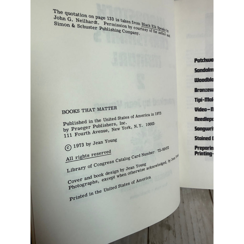 Woodstock Craftsman's Manual 2 1973