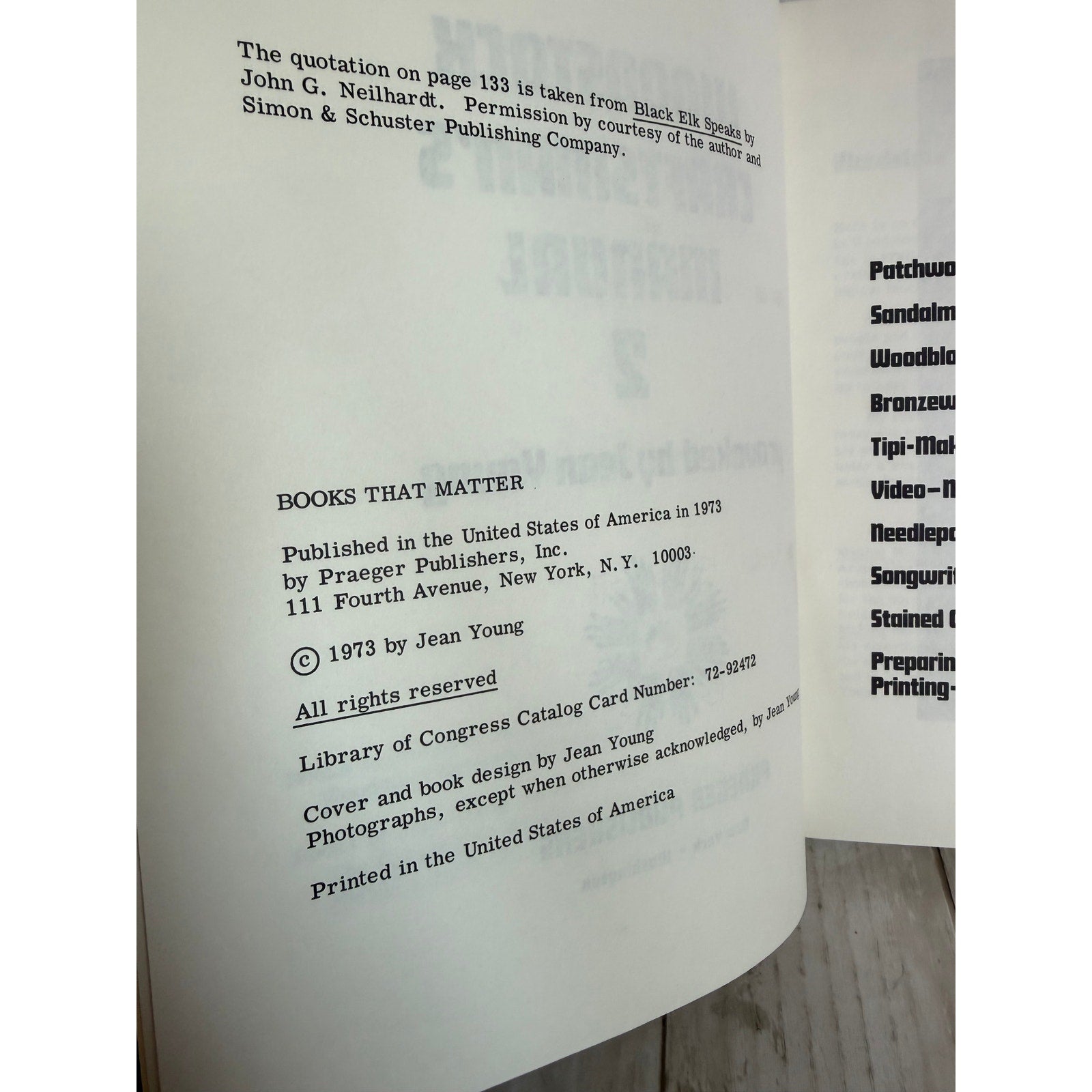 Woodstock Craftsman's Manual 2 1973