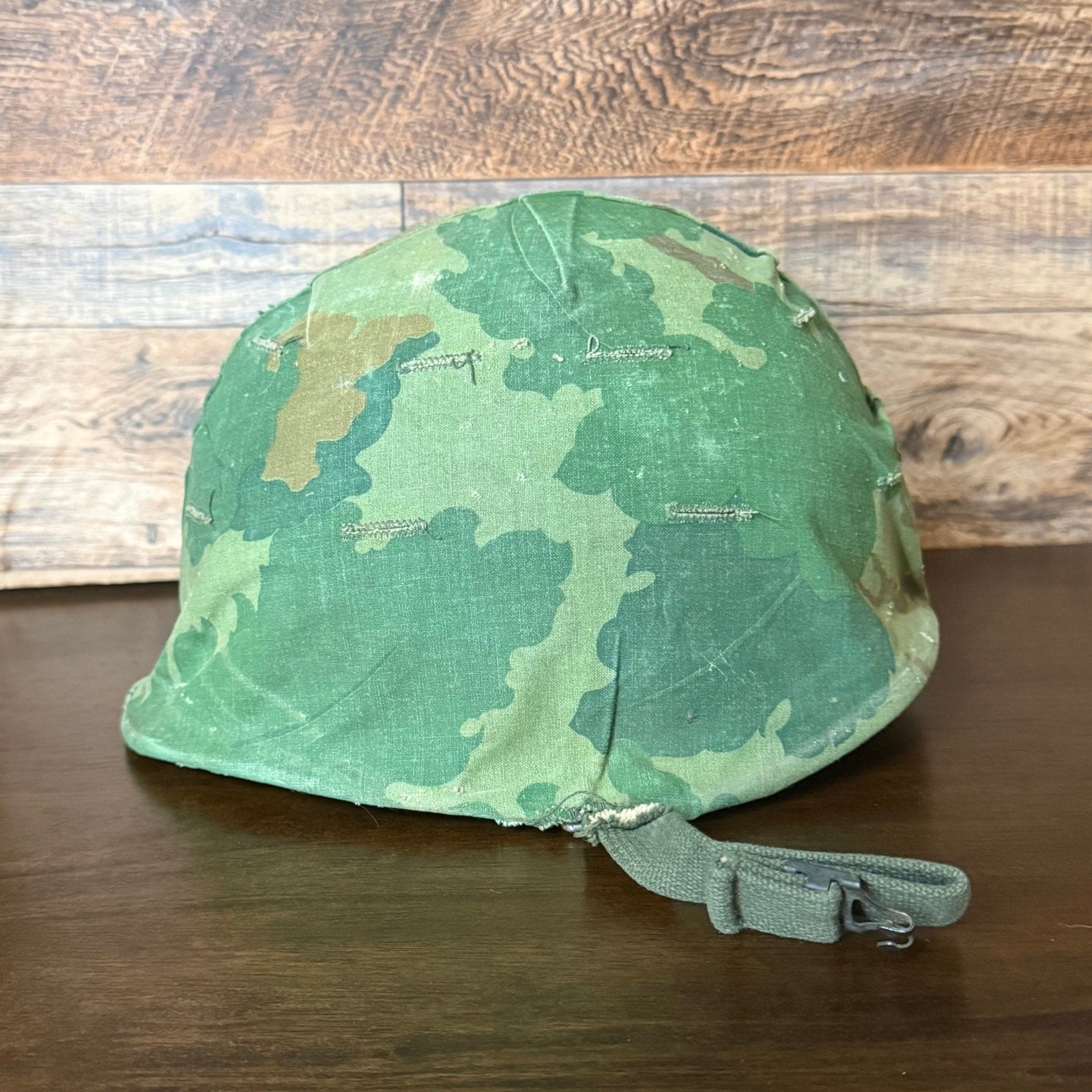 Army M-1 U.S. Helmet with Camouflage Cover Liner